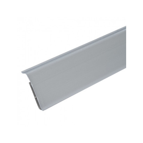 Плинтус ПВХ с кабель-каналами 70мм Деконика 002 Светло-серый 2200мм