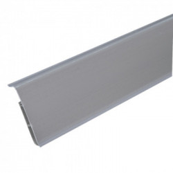 Плинтус ПВХ высотой 70 мм Деконика 036 Платиново-серый 2200мм