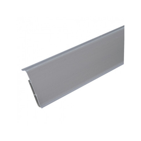 Плинтус ПВХ с кабель-каналами 70мм Деконика 036 Платиново-серый 2200мм