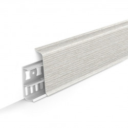 Плинтус пластиковый 70 мм Деконика 265 Клён патина 2200мм с кабель каналом