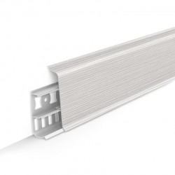 Плинтус ПВХ с кабель-каналами 70мм Деконика 255 Ясень бьянко 2200мм