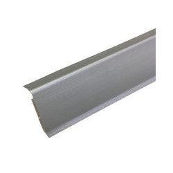 Плинтус ПВХ с кабель-каналами 70мм Деконика 186 Алюминий 2200мм