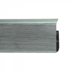 Плинтус ПВХ ROYCE 80 мм 333 Серебристый Жемчуг