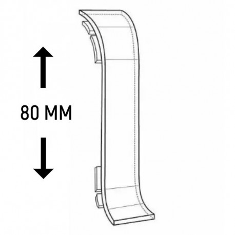Соединитель для плинтуса ROYCE 80 мм в цвет плинтуса
