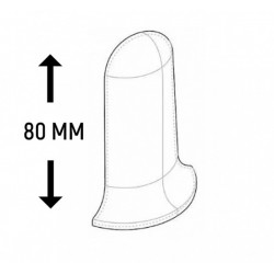 Угол наружний (внешний) с крепежом для плинтуса ROYCE 80 мм в цвет плинтуса