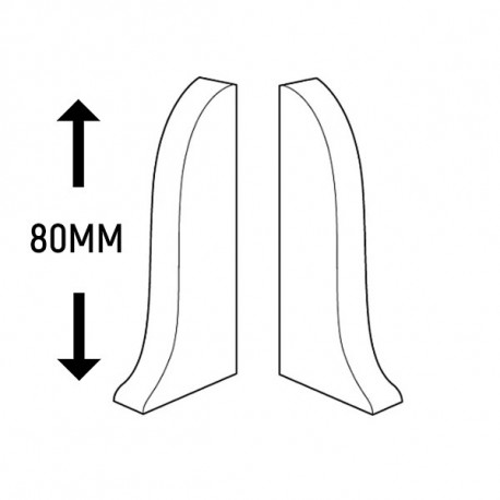 Заглушки торцевые для плинтуса ROYCE 80 мм в цвет плинтуса