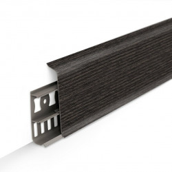 Плинтус ПВХ с кабель-каналами 70 мм Деконика 352 Каштан серый 2200мм